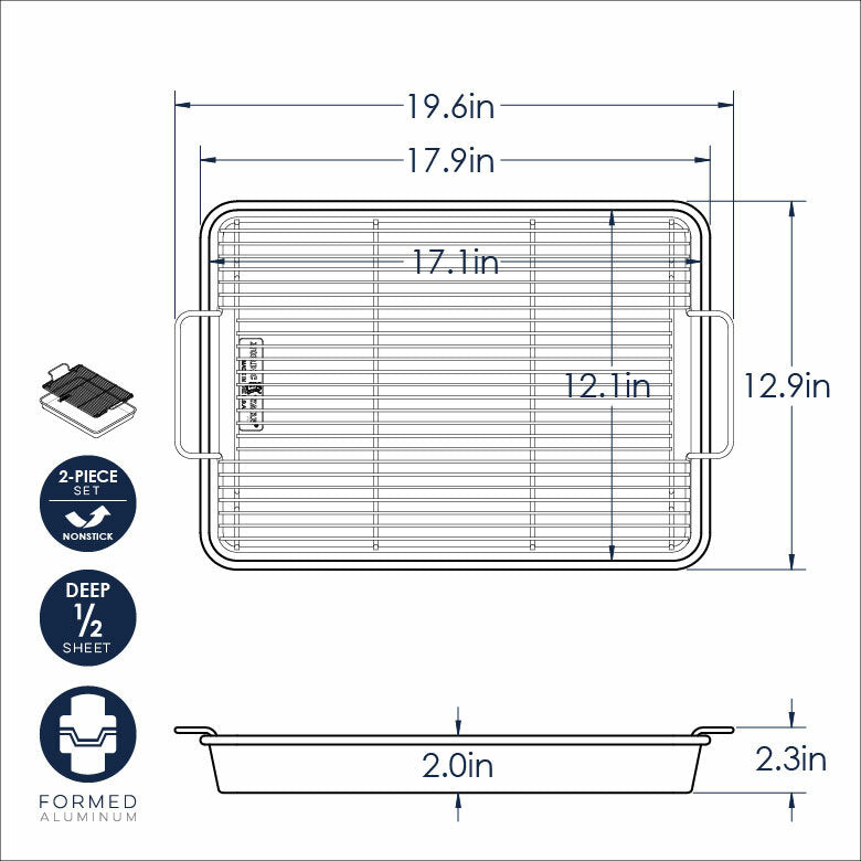 Nordicware Nonstick High-Sided Oven Crisp Baking Tray