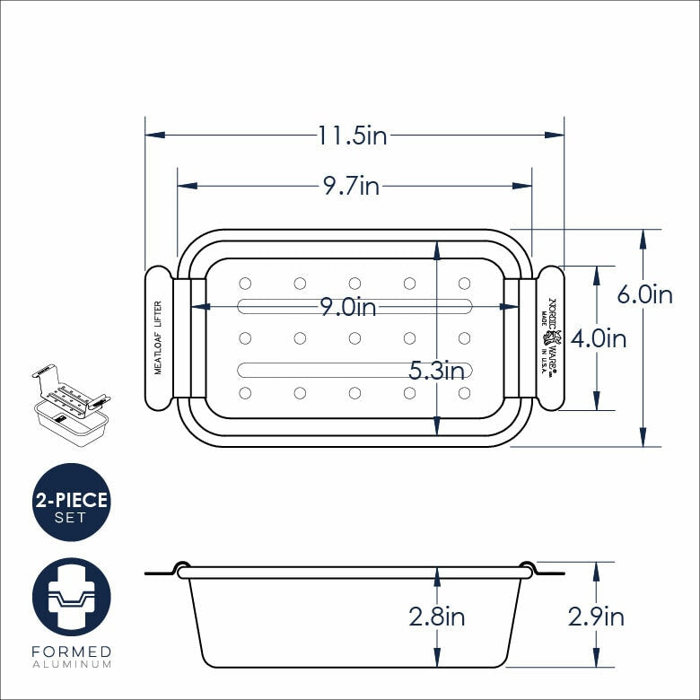 Nordicware Naturals Meatloaf Pan with Lifting Trivet